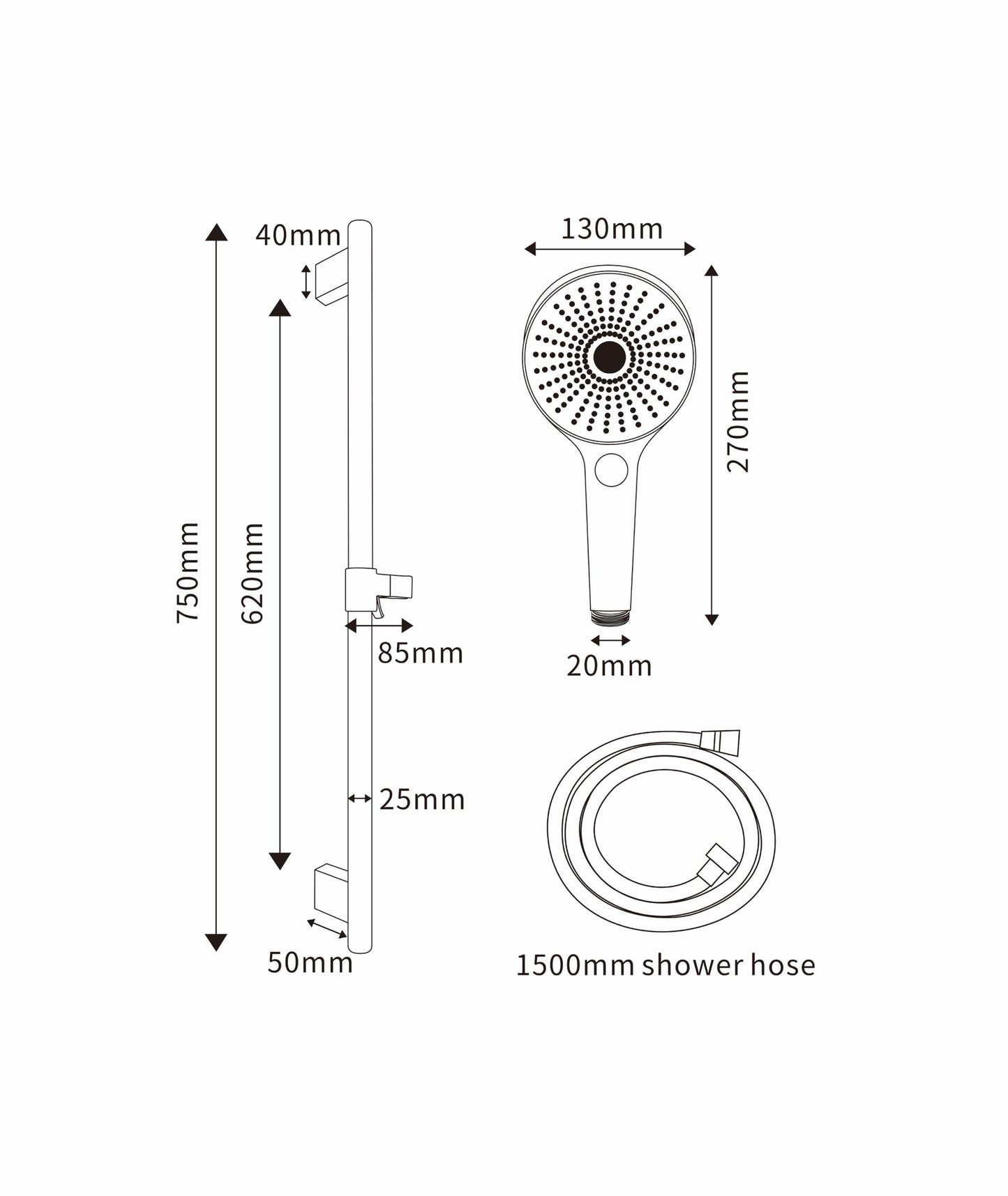 ATSH309GM | Hand Shower Set - ThatRenoStore