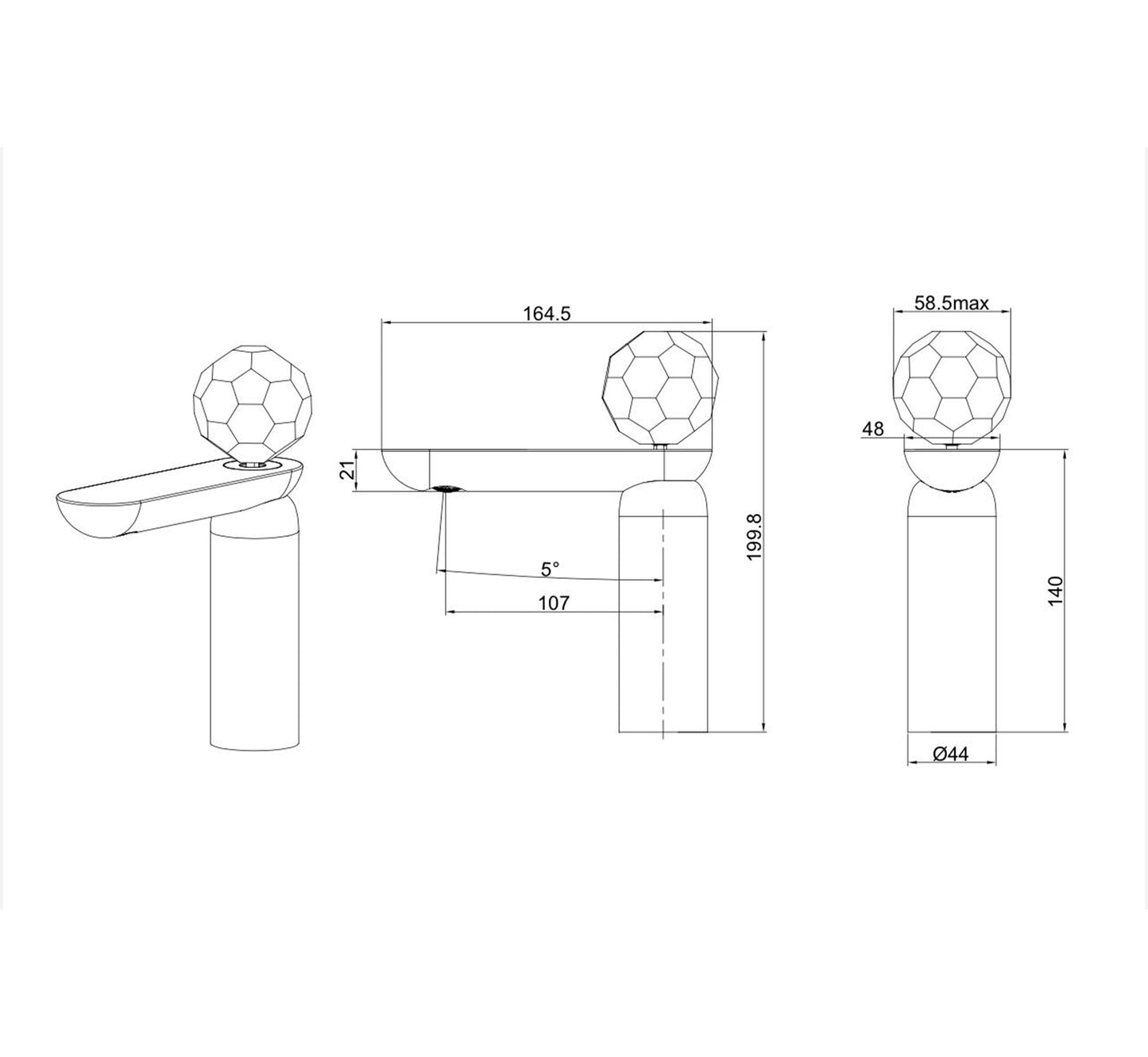 AT4502GM | Single-lever Basin Mixer - ThatRenoStore
