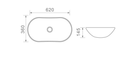 D1001107RGW | Counter Top Basin