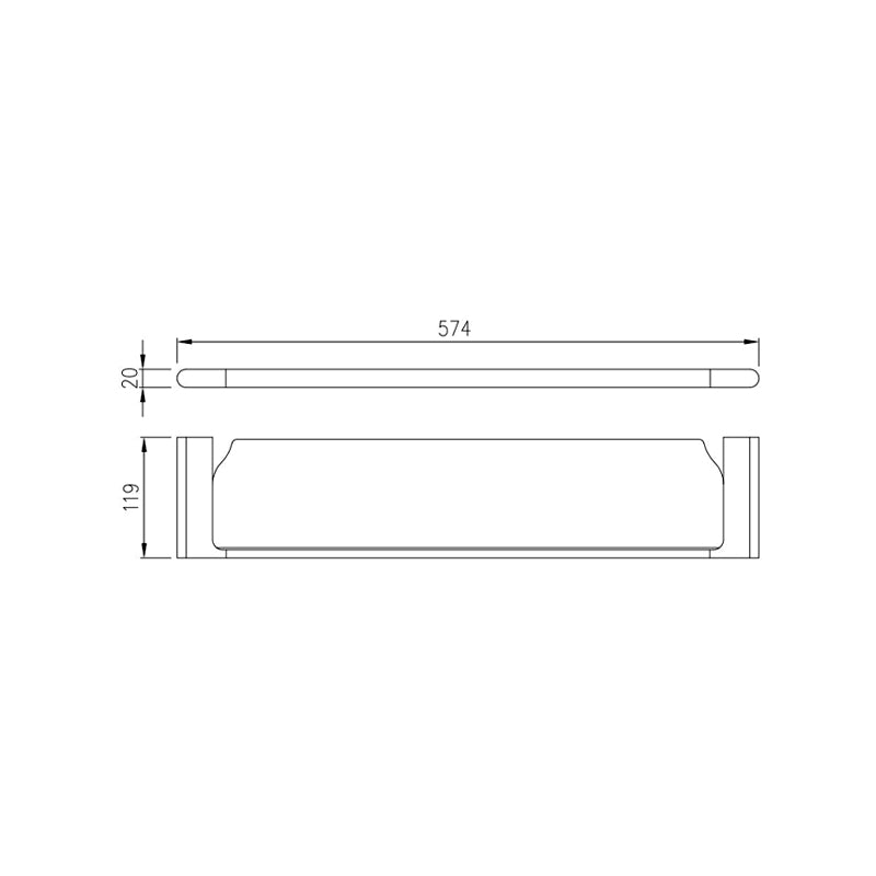 AT804M | Single Glass Shelf - ThatRenoStore