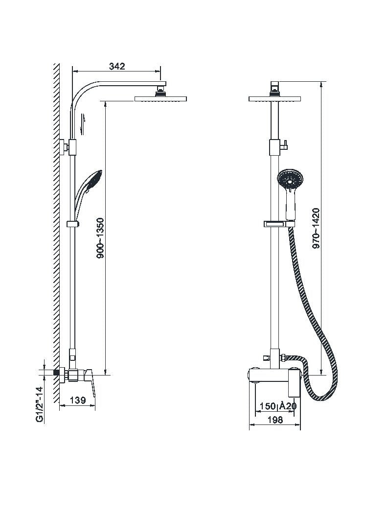 AT8921BN | Rain-Shower Mixer - ThatRenoStore