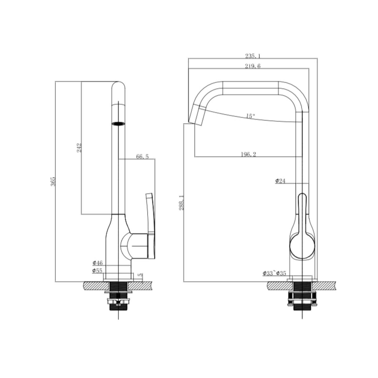 AT9086M | Sink Mixer