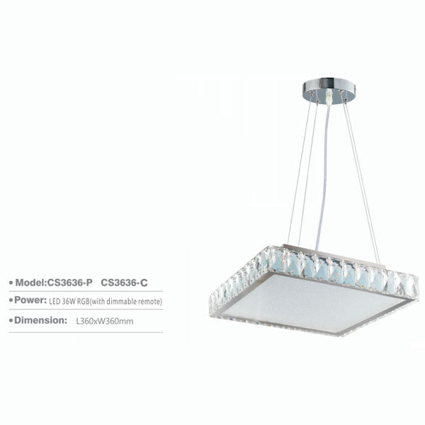 SLCS3636-P SQ Pendant Light | LED Ceiling Lamp