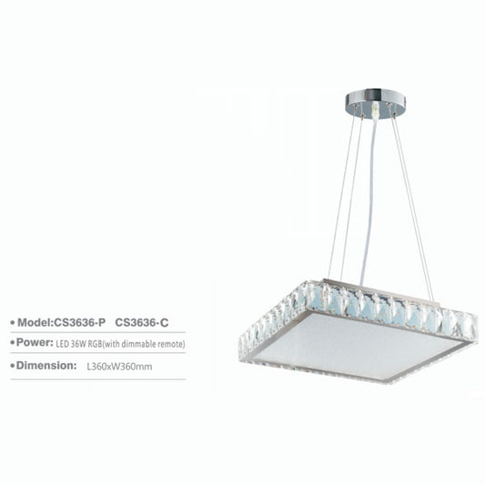 SLCS3636-P SQ Pendant Light | LED Ceiling Lamp