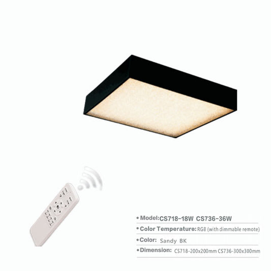 SLCS736 SQ Surface Light | 36W/12" Inch - RGB Dimmable