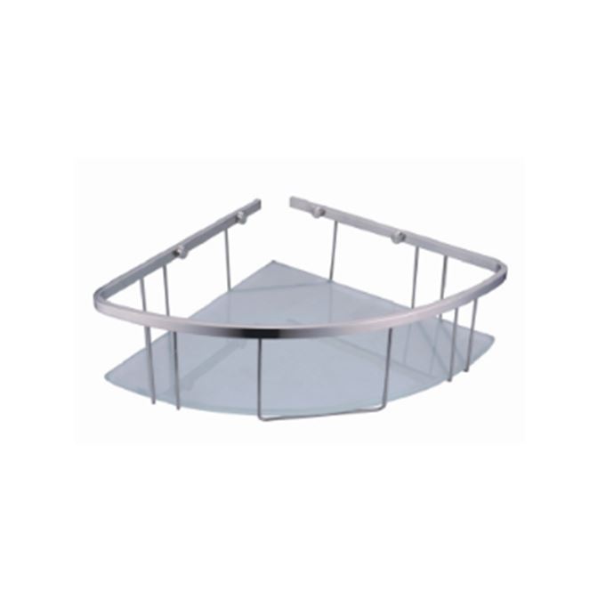 QQNTL-B11805 | Glass Corner Bathroom Basket