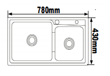 QNTL-K7843 | Double Kitchen Sink - ThatRenoStore