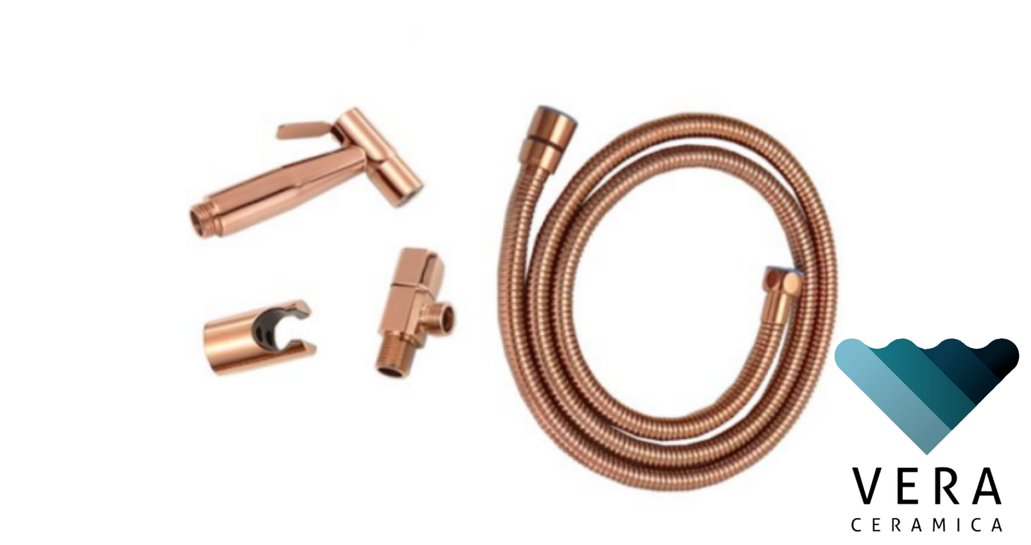 VVA.2012J-RG | Bidet Spray Set (Valve, Hose, Spray Gun, Holder) - ThatRenoStore