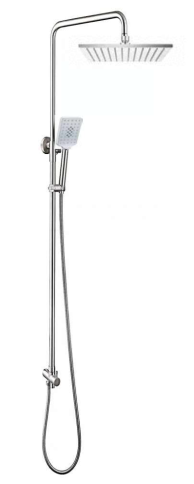 GR-204B SQ CHROME | 2 WAY SHOWER SET -Chrome