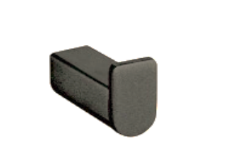 NNB-7304-BK/GM | Single Robe Hook - Matt Black/Gunmetal