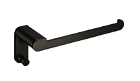 NNB-7305-BK/GM | Hand Towel Holder w/ Hook - Matt Black/Gunmetal