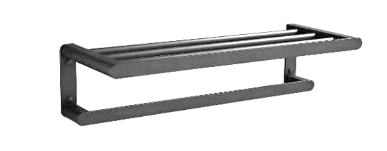 NNB-7310-BK/GM | Towel Rack - Matt Black/Gunmetal