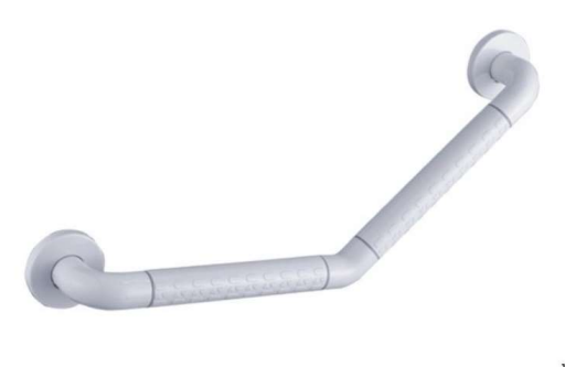 NHBL-800 | L-Grab Bar (135°) - White PVC