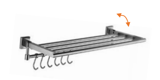 NAT-6022-SS | Fold-up Towel Rack - Stainless Steel Matt