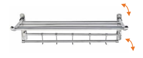 NAT-8033-SS | Fold-up Towel Rack - Stainless Steel Matt