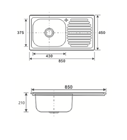 NSBD-8545 | Stainless Steel Sink - Stainless Steel Matt