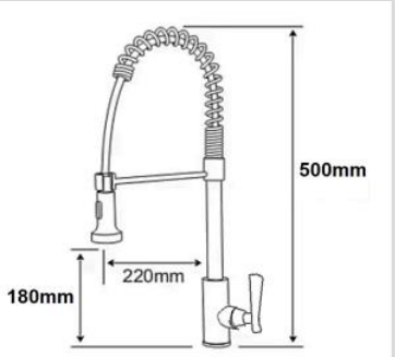 NVS-5688-SS | Kitchen Sink Tap – Spring - Stainless Steel Matt