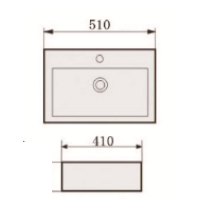 NC-7033 | Ceramic Insert Basin - White