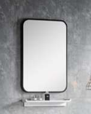 GK-LOFT RECT 630M | BLACK FRAME MIRROR