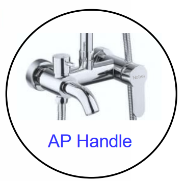 NSH-1304-CP | 3-Way Rain Shower Set - Chrome Polish