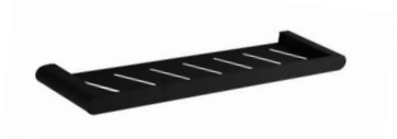 NNB-7350-BK/GM | Single Shelf - Matt Black/Gunmetal