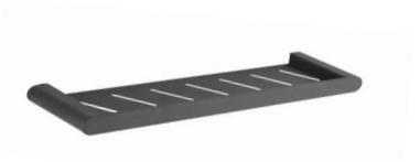 NNB-7350-BK/GM | Single Shelf - Matt Black/Gunmetal