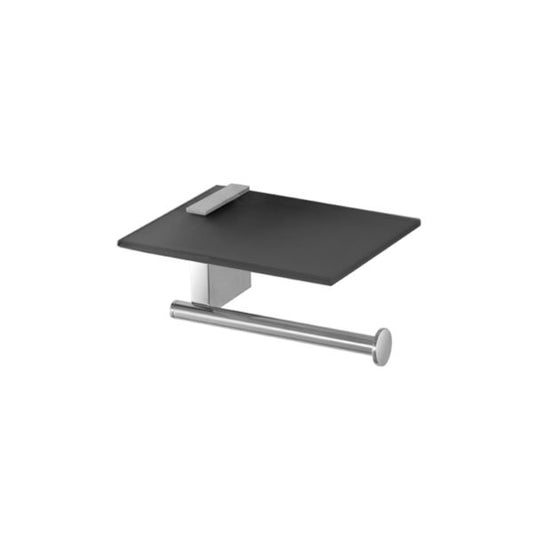 ATEL70B | Paper Holder With Black Clear Glass
