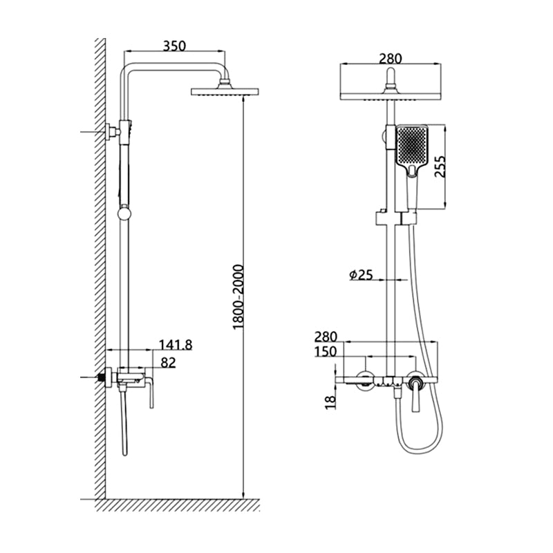 AT1060AM | Modern Rain Shower Set - ThatRenoStore