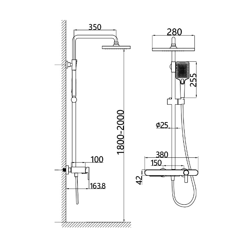 AT1108GM | Modern Rain Shower Set - ThatRenoStore