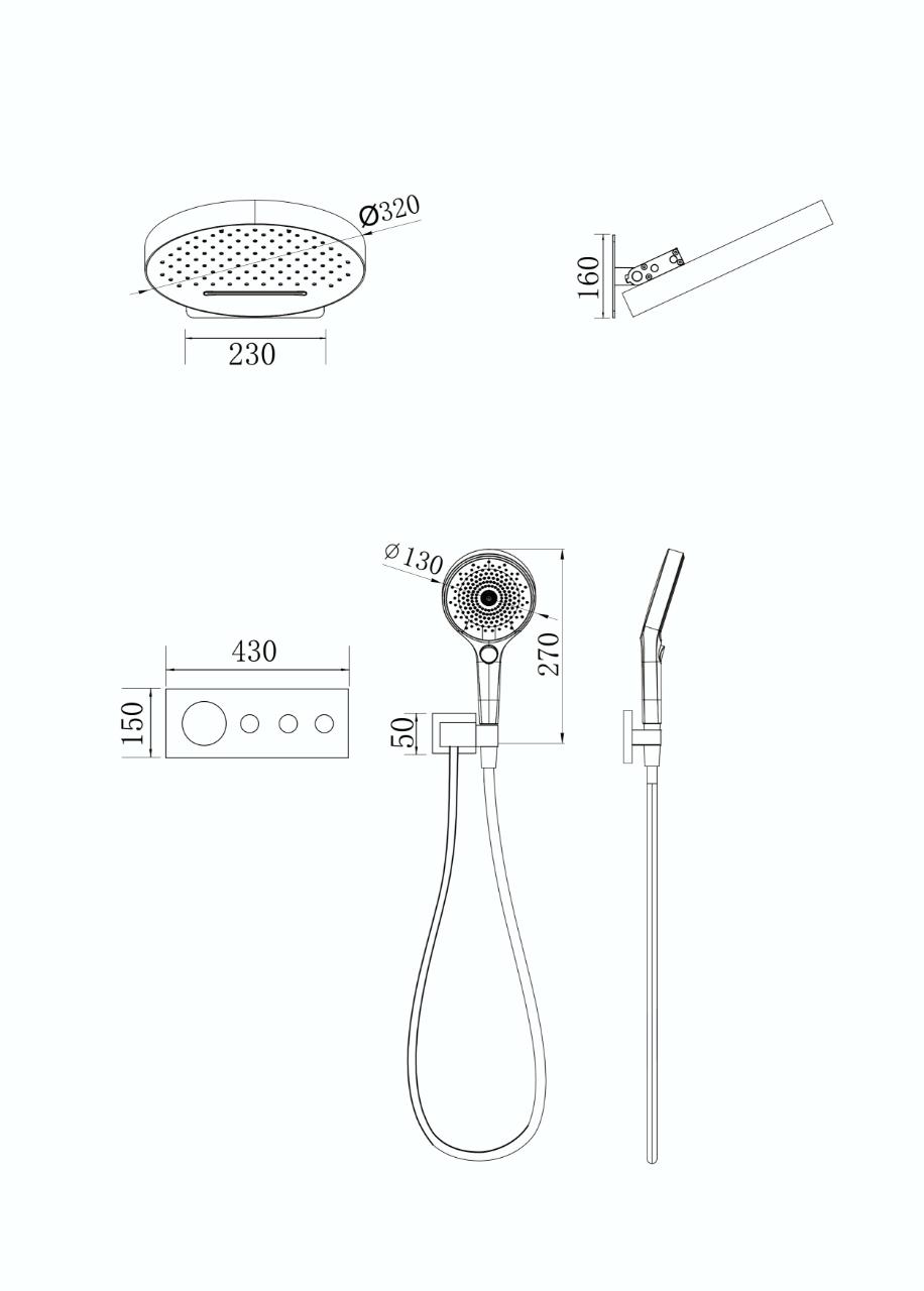 AT2000GM | Concealed Rain-shower Mixer - ThatRenoStore