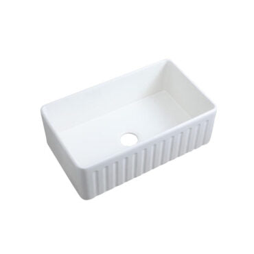 AT2418 | Fireclay Farmhouse Sink - ThatRenoStore