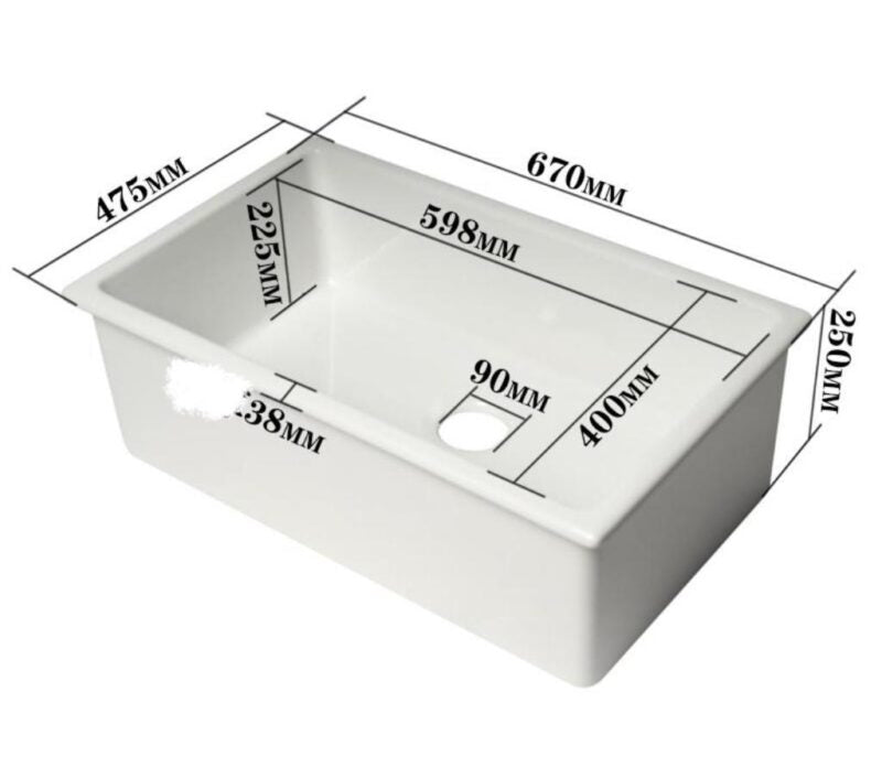 AT2747 | Fireclay Farmhouse Sink