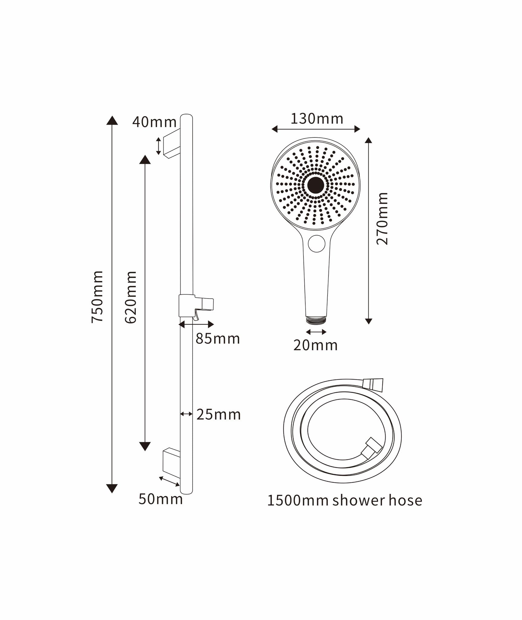 ATSH309GM | Hand Shower Set - ThatRenoStore
