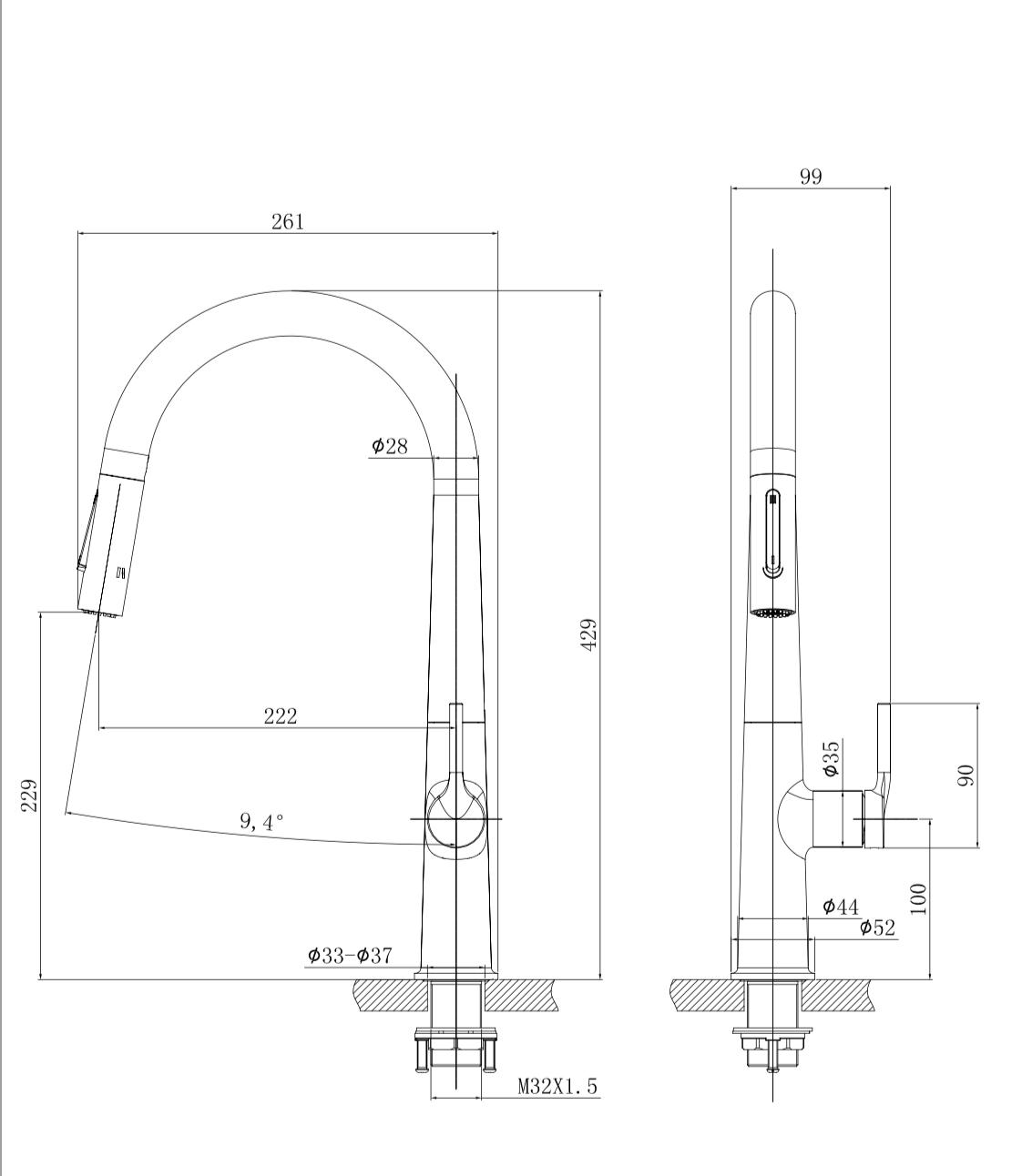 AT518M | Single-lever Sink Mixer - ThatRenoStore