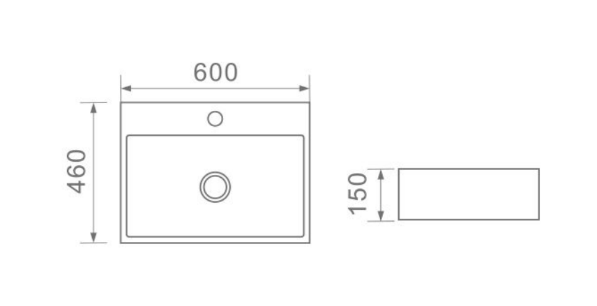 D1002108 | Wall Hung Basin