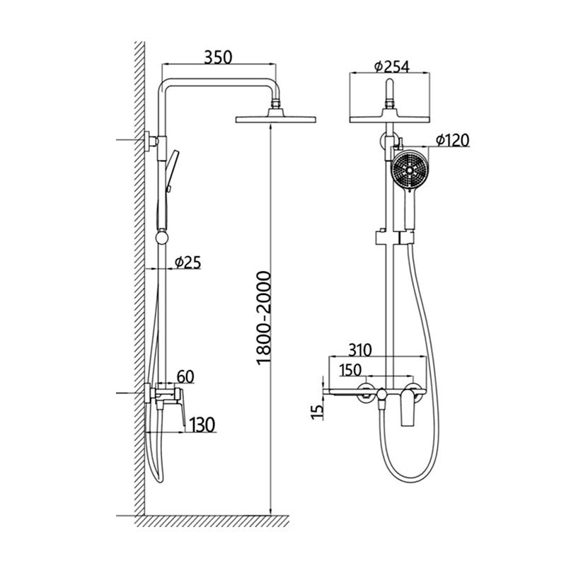 AT700AC | Modern Rain Shower Set - ThatRenoStore