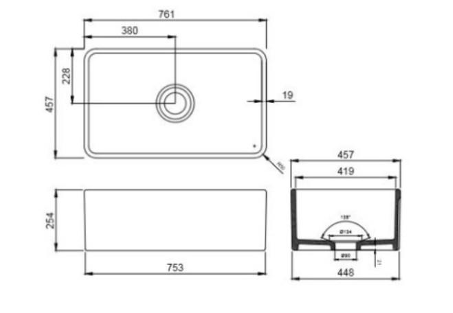 GZK 760 | FERRE CERAMIC KITCHEN SINK