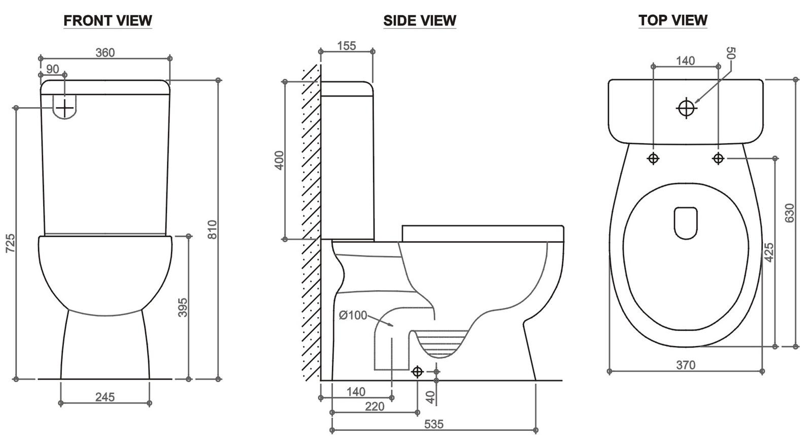 ATAL8020 | Two Piece Closet (535x370x810mm) - ThatRenoStore