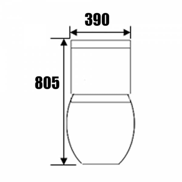 BAW898 | Water Closet - 6"/10"
