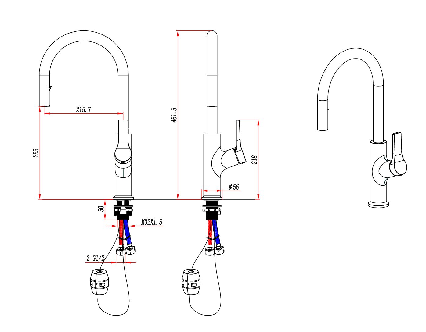 AT552M | Single-lever Sink Mixer - ThatRenoStore