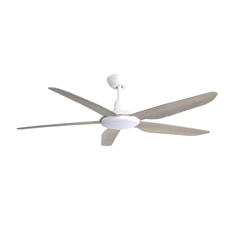 Mistral Cyclone 56 Ceiling Fan, white with wood - ThatRenoStore