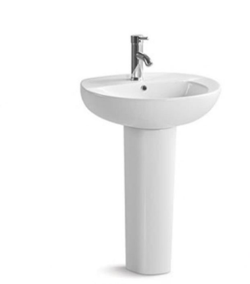 VD.093FP | Wall Mounted Basin w Full Pedestal Dim: 575 x 450 x 810mm