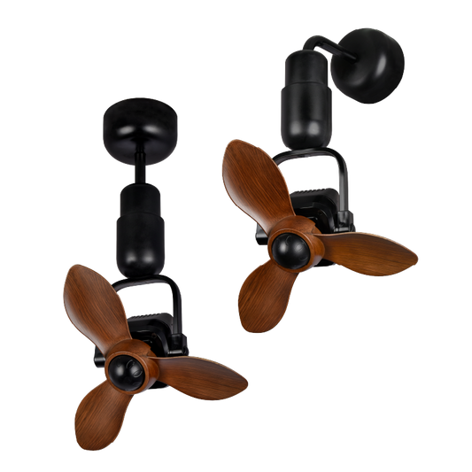 Mistral Flexa 16 inch DC Ceiling or Wall Fan, black - ThatRenoStore