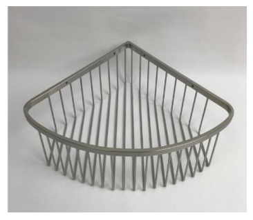 NFS-2601 SS-10" | Corner Shampoo Basket - Stainless Steel Matt