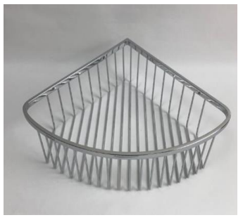 NFS-2602 CP-10" | Corner Shampoo Basket - Chrome Polish