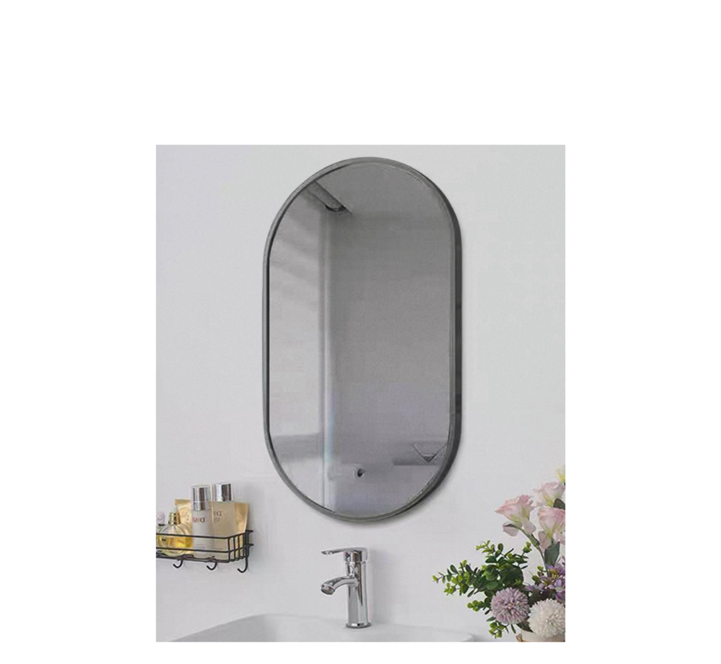 AT15053GM | Oval Mirror with Frame - ThatRenoStore