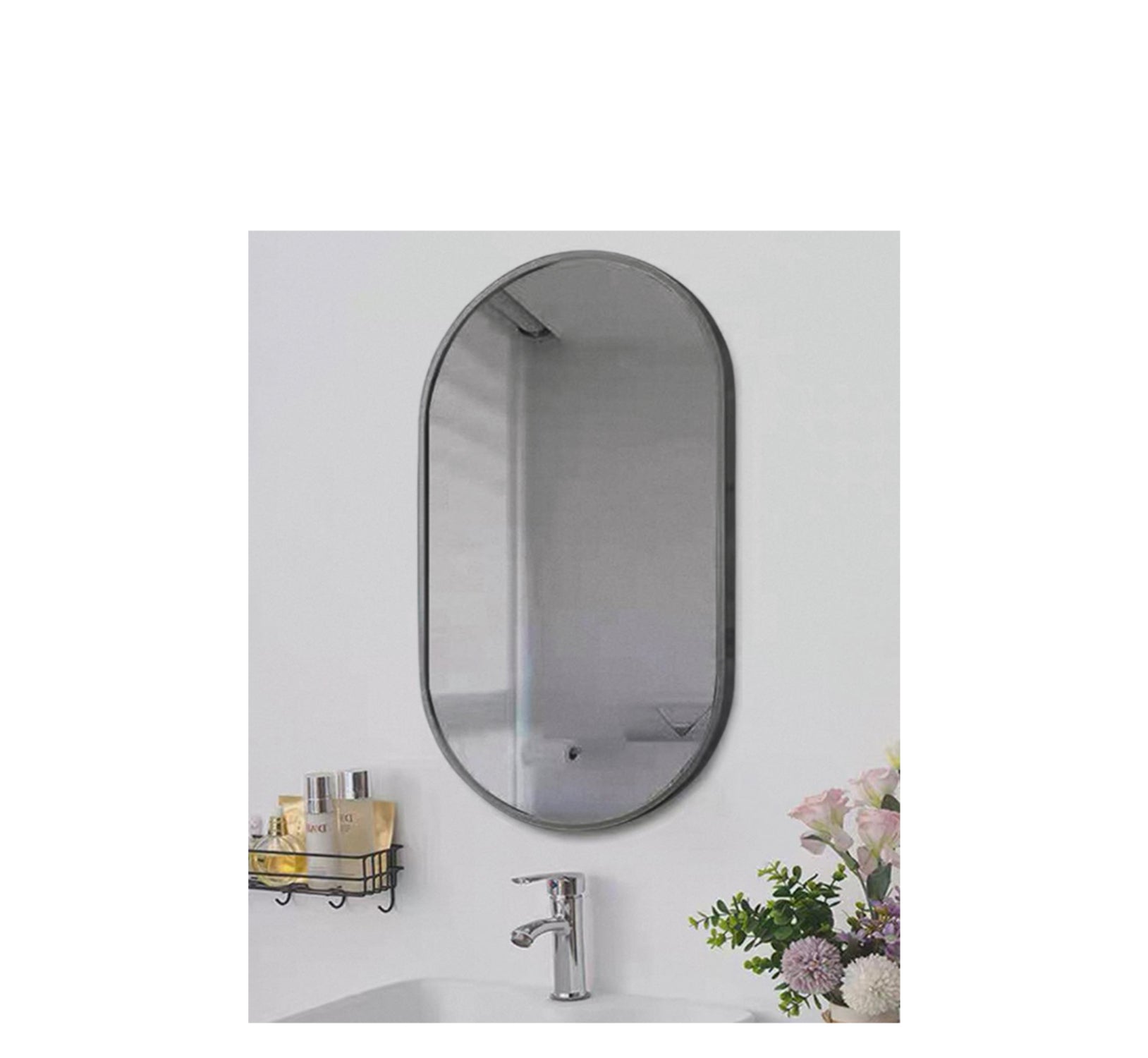 AT15053GM | Oval Mirror with Frame - ThatRenoStore