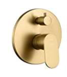 GGF 7006 211 MATT GOLD SET |  2 WAY CONCEAL SET ( ROUND) - Matt Gold