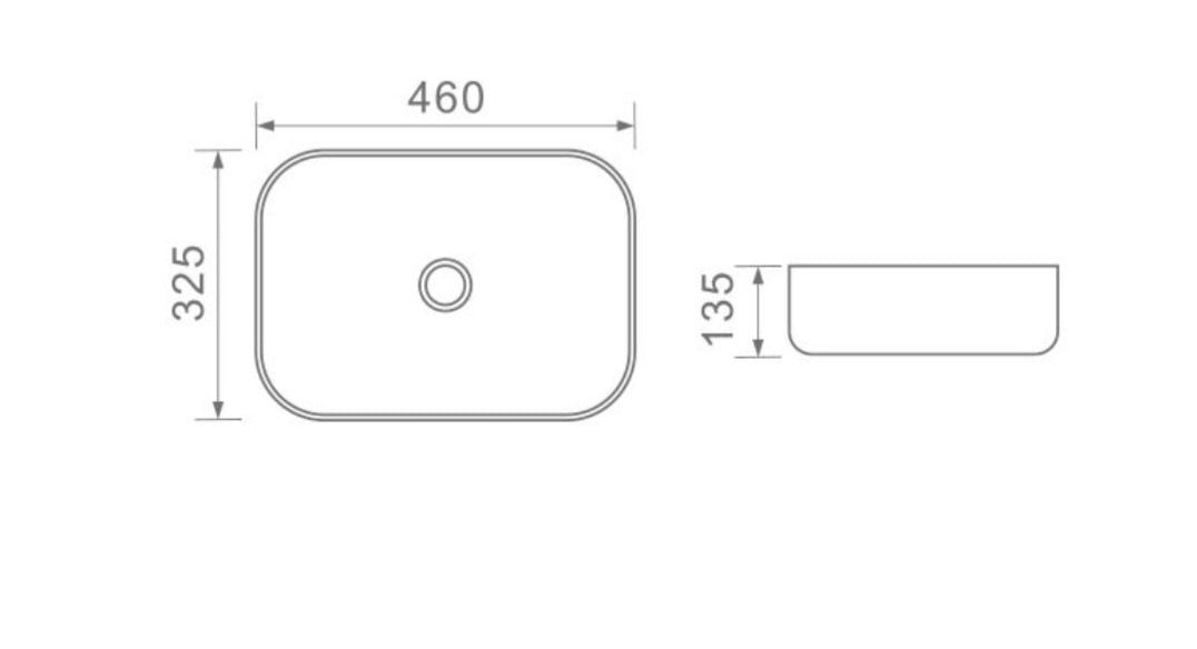 D1001116BW - Counter Top Basin