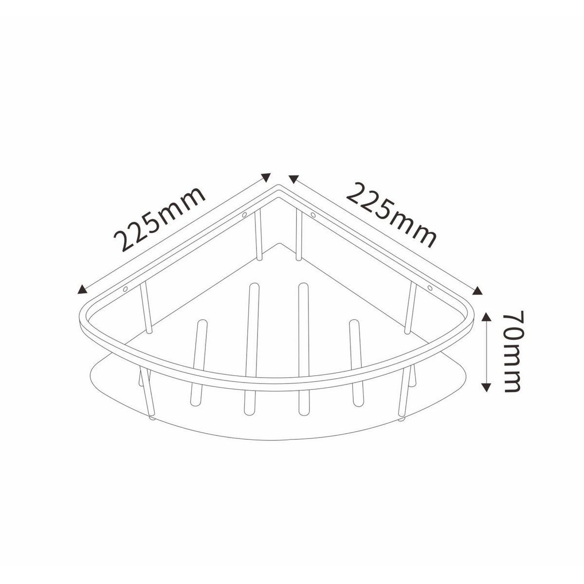 ATK3001B | Single Corner Basket - ThatRenoStore